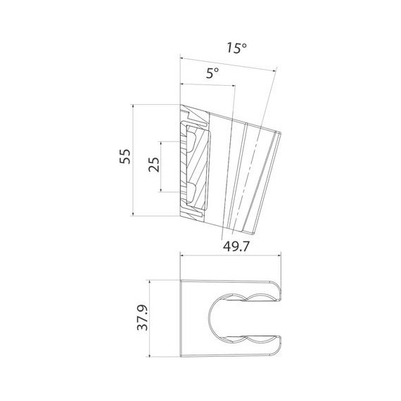 Держатель душевой лейки Iddis Optima home 080BL00i53, чёрный фото 3