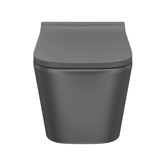 Унитаз подвесной безободковый Iddis Bild BILR2BMi25 с крышкой микролифт, Цвет производителя: чёрный матовый - 3 Унитаз подвесной безободковый Iddis Bild BILR2BMi25 с крышкой микролифт, Цвет производителя: чёрный матовый фото 3