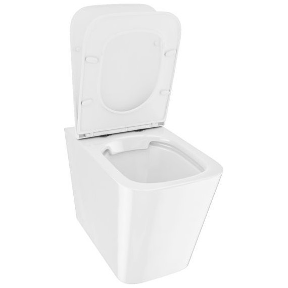 Унитаз приставной безободковый Iddis Bild BILRDSEi26 с тонкой крышкой микролифт фото 5