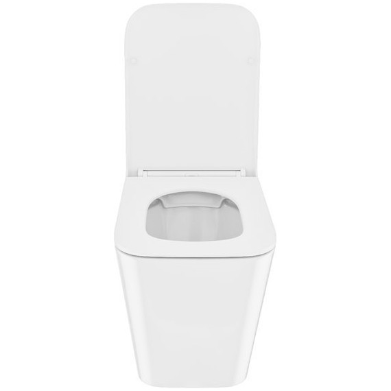 Унитаз приставной безободковый Iddis Bild BILRDSEi26 с тонкой крышкой микролифт фото 6