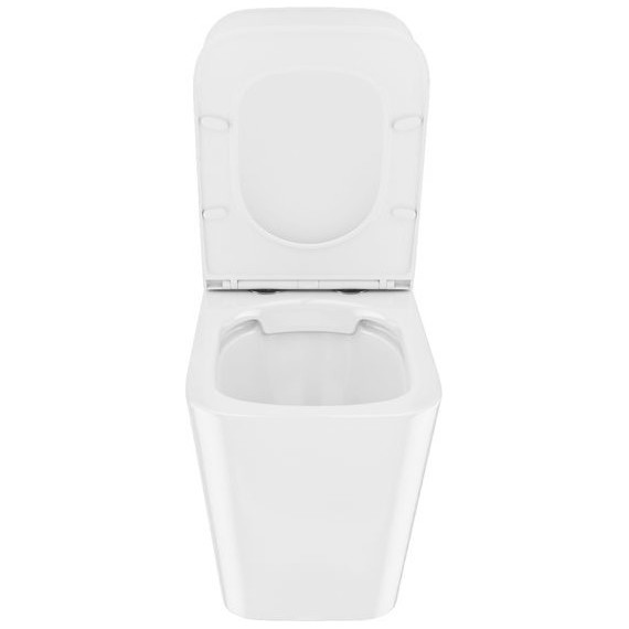 Унитаз приставной безободковый Iddis Bild BILRDSEi26 с тонкой крышкой микролифт фото 7