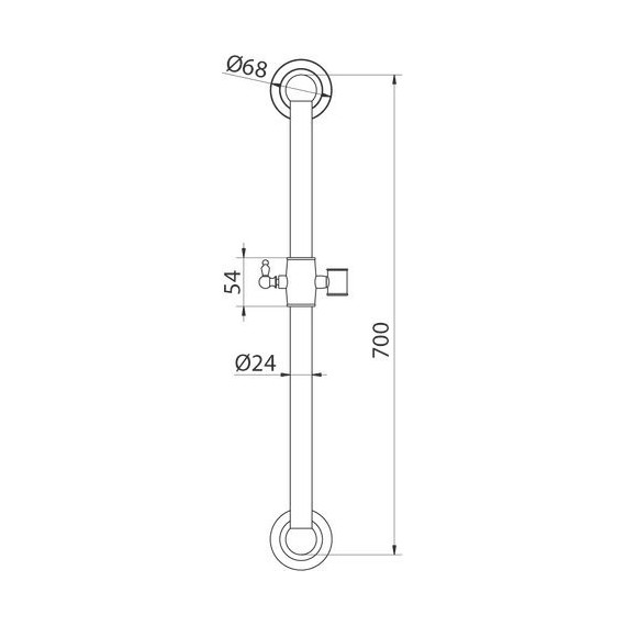Душевая штанга Iddis Oldie 70 см OLD70BRi17, бронза фото 3