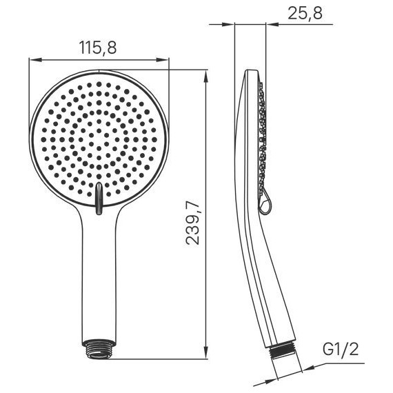 Ручной душ Iddis Optima home OPH3F0Bi18, чёрный матовый фото 5