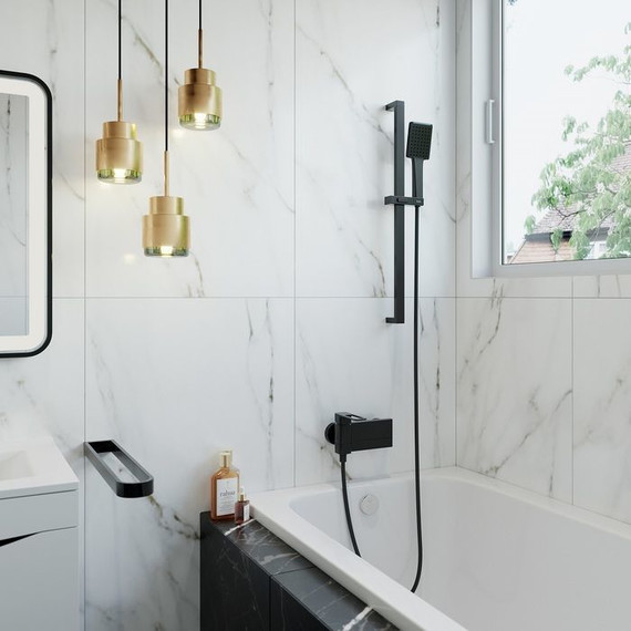 Душевая штанга Iddis Slide 70 см SLI70BLi17, чёрный матовый фото 3