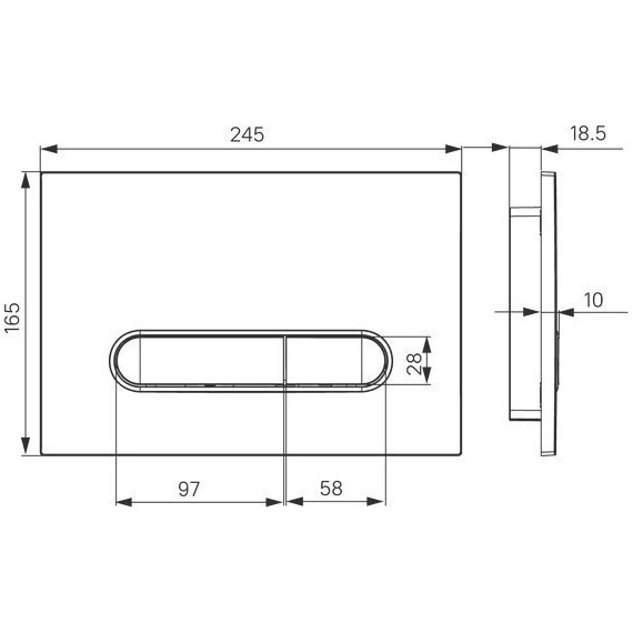 Кнопка смыва Iddis Unifix UNI01WCi77, белый матовый фото 4