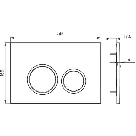 Кнопка смыва Iddis Unifix UNI03BCi77, черный матовый фото 4