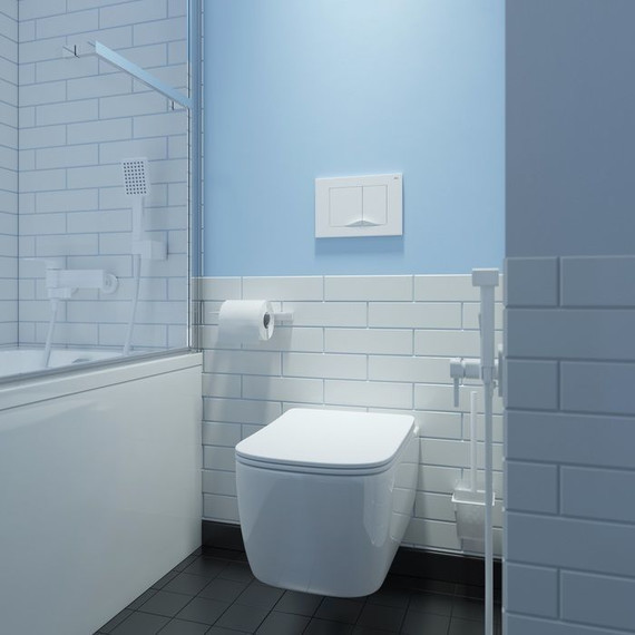 Кнопка смыва Iddis Unifix UNI05MWi77, белый матовый фото 2