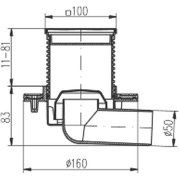 Трап Azario Sun 10 см AZ-411 L (горизонтальный слив) - 2 Трап Azario Sun 10 см AZ-411 L (горизонтальный слив) фото 2