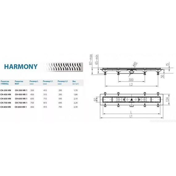 Трап Azario Harmony 75 см (с рамкой из нержавеющей стали) AZ-CH 750 HN, Цвет производителя: хром, Размер трапа: 750 фото 3