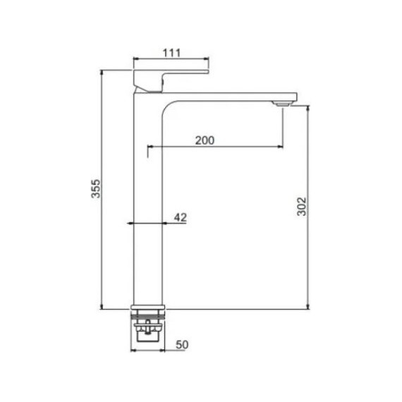 Смеситель для раковины высокий Gappo G1083-82, белый/хром фото 7