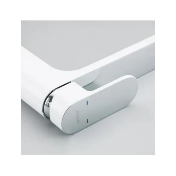 Смеситель для раковины высокий Gappo G1083-82, белый/хром фото 4