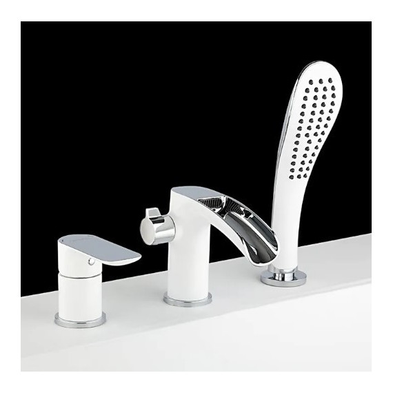 Смеситель для ванны Gappo G1148-8, белый/хром - 4 Смеситель для ванны Gappo G1148-8, белый/хром фото 4