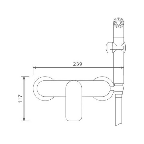 Набор для гигиенического душа Gappo Noar G2048-8, белый/хром - 9 Набор для гигиенического душа Gappo Noar G2048-8, белый/хром фото 9
