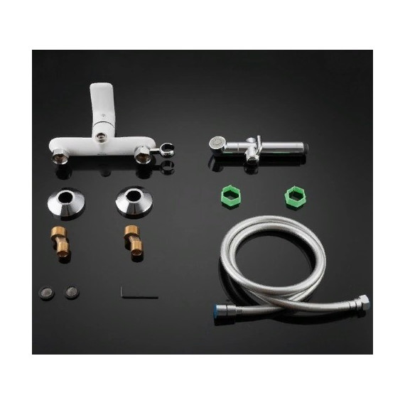 Набор для гигиенического душа Gappo Noar G2048-8, белый/хром - 6 Набор для гигиенического душа Gappo Noar G2048-8, белый/хром фото 6