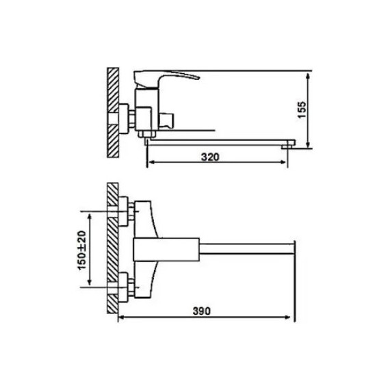 Смеситель для ванны с душевым гарнитуром Gappo Jacob G2207-7, белый/хром - 10 Смеситель для ванны с душевым гарнитуром Gappo Jacob G2207-7, белый/хром фото 10