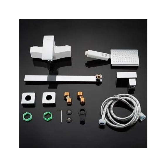 Смеситель для ванны с душевым гарнитуром Gappo Jacob G2207-7, белый/хром - 9 Смеситель для ванны с душевым гарнитуром Gappo Jacob G2207-7, белый/хром фото 9