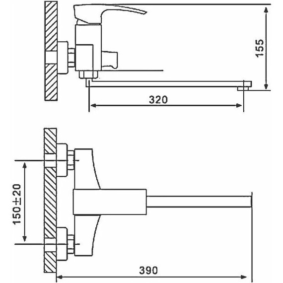 Смеситель для ванны с душевым гарнитуром Gappo Jacob G2207 фото 3