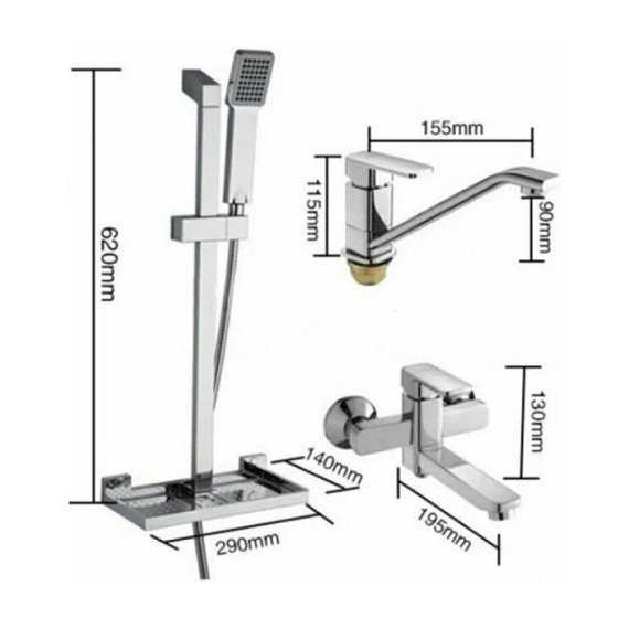 Набор смесителей 3 в 1 для ванны Gappo G2898 - 8 Набор смесителей 3 в 1 для ванны Gappo G2898 фото 8