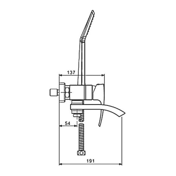 Смеситель для ванны с душевым гарнитуром Gappo Jacob G3207-8, белый/хром фото 8
