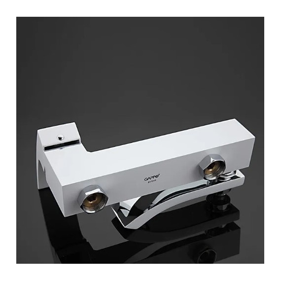 Смеситель для ванны с душевым гарнитуром Gappo Jacob G3207-8, белый/хром фото 4