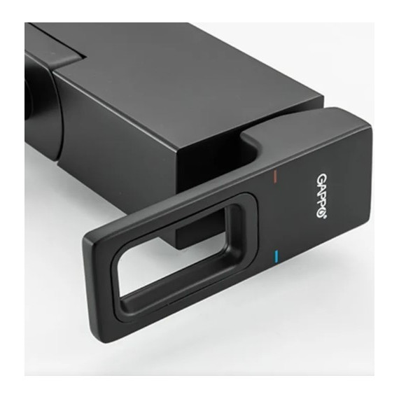 Смеситель для ванны с гарнитуром Gappo G3217-6, черный фото 6