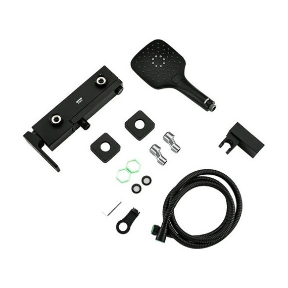 Смеситель для ванны с гарнитуром Gappo G3217-6, черный фото 9