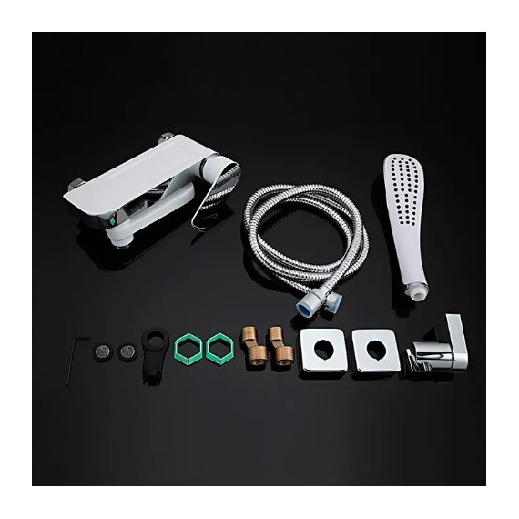 Смеситель для ванны с душевым гарнитуром Gappo G3248, белый/хром фото 10