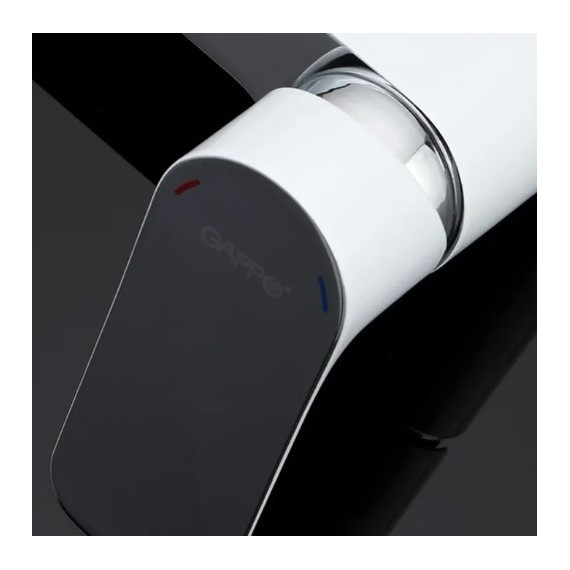 Смеситель для ванны с душевым гарнитуром Gappo G3248, белый/хром фото 7