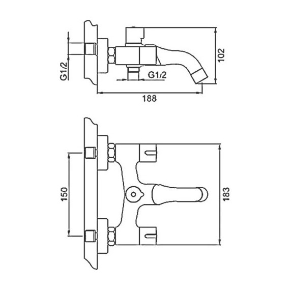 Смеситель для ванны с душевым гарнитуром Gappo Stella G3249, белый/хром фото 11