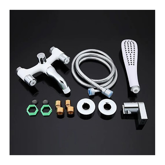 Смеситель для ванны с душевым гарнитуром Gappo Stella G3249, белый/хром фото 10