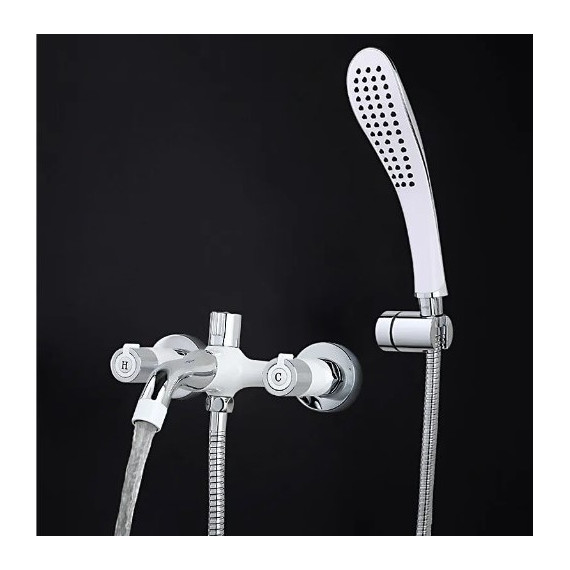 Смеситель для ванны с душевым гарнитуром Gappo Stella G3249, белый/хром фото 3