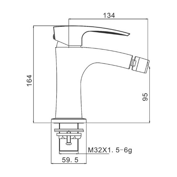 Смеситель для биде Gappo G5007-6, черный фото 3