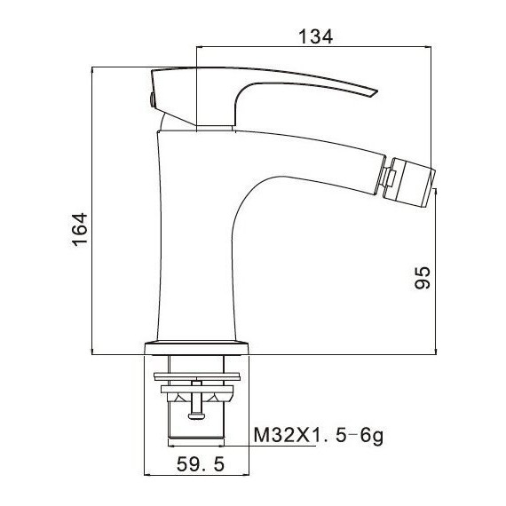 Смеситель для биде Gappo Jaсob G5007 фото 2