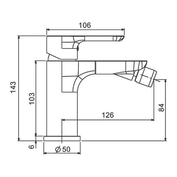 Смеситель для биде Gappo G5048, белый/хром фото 10