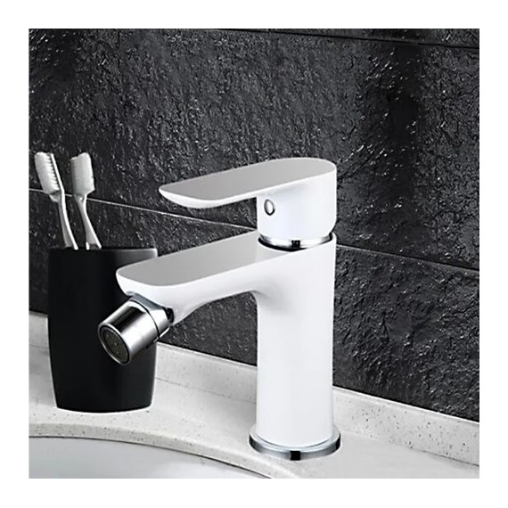 Смеситель для биде Gappo G5048, белый/хром фото 2