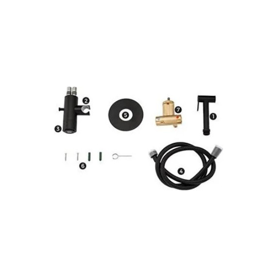 Набор для гигиенического душа Gappo G7288-6, черный - 8 Набор для гигиенического душа Gappo G7288-6, черный фото 8