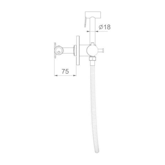 Набор для гигиенического душа с термостатом Gappo G7290-6, черный - 8 Набор для гигиенического душа с термостатом Gappo G7290-6, черный фото 8