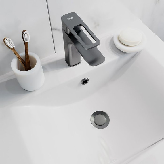 Донный клапан Iddis Slide SLIGM00i88 (универсальный) графитовый фото 2