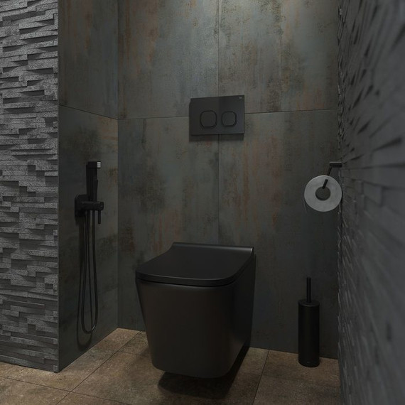 Кнопка смыва Iddis Uniglass UNG01GBi77, чёрное стекло фото 2