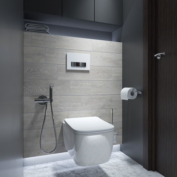 Кнопка смыва Iddis Uniglass UNG02WCi77, белое стекло фото 2