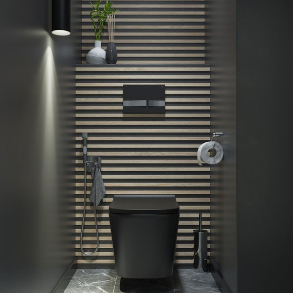 Кнопка смыва Iddis Unifix UNI06BCi77, чёрный матовый фото 2