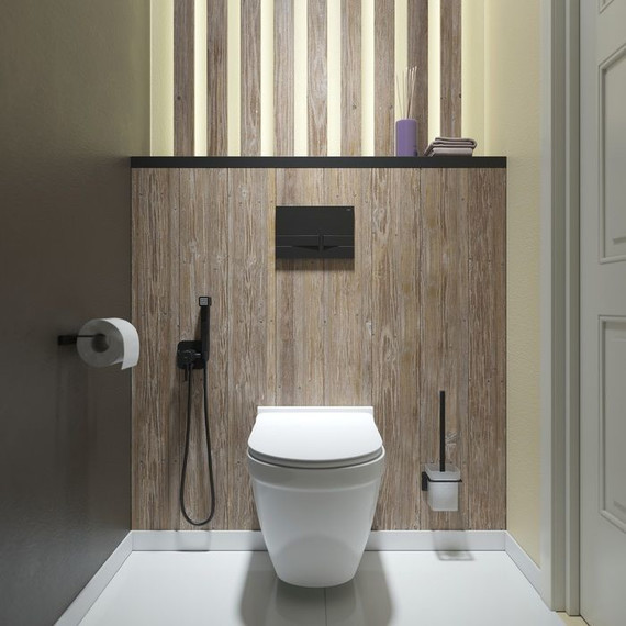 Кнопка смыва Iddis Unifix UNI06MBi77, чёрный матовый фото 2