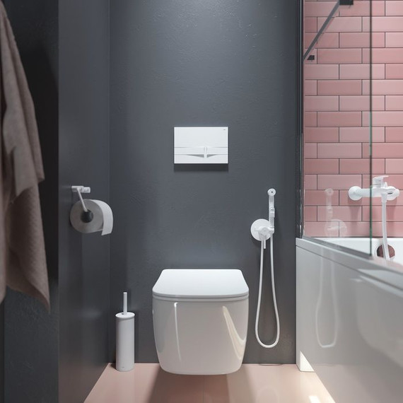 Кнопка смыва Iddis Unifix UNI06MWi77, белый матовый фото 2