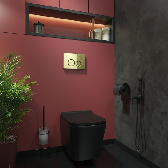 Кнопка смыва Iddis Unisteel UNS01GGi77, золото фото 2