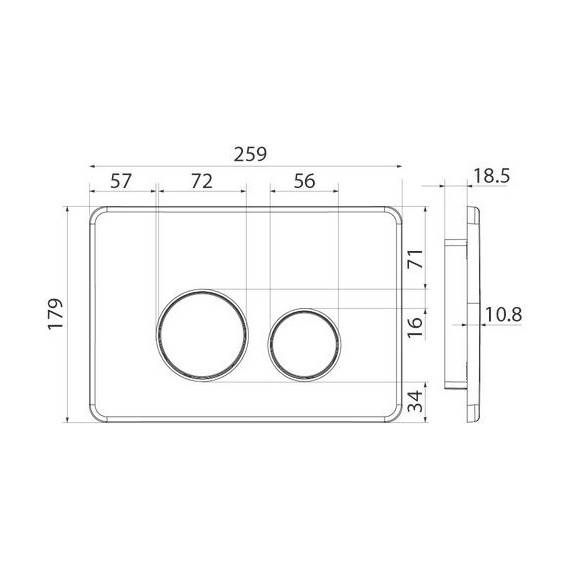Кнопка смыва Iddis Unisteel UNS01MBi77, чёрный фото 4