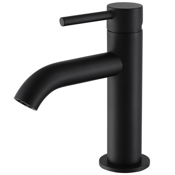 Смеситель для раковины Abber Wasser Kreis AF8110B, чёрный матовый, Цвет производителя: чёрный матовый фото 