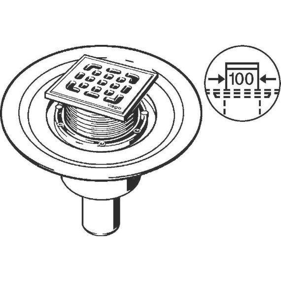 Сливной трап Viega Advantix 100x100 мм 556914 фото 5