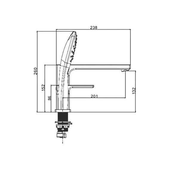 Смеситель для ванны Gappo G1117-6, черный фото 9