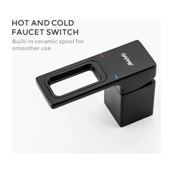 Смеситель для ванны Gappo G1117-6, черный фото 6