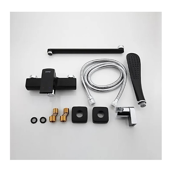 Смеситель для ванны с душевым гарнитуром Gappo Aventador G2250, черный/хром фото 9